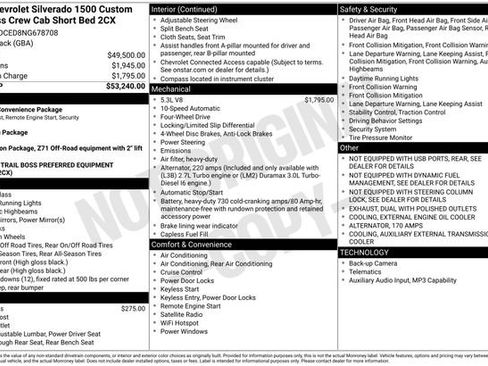 Certified 2022 Chevrolet Silverado 1500 Custom Trail Boss image 7