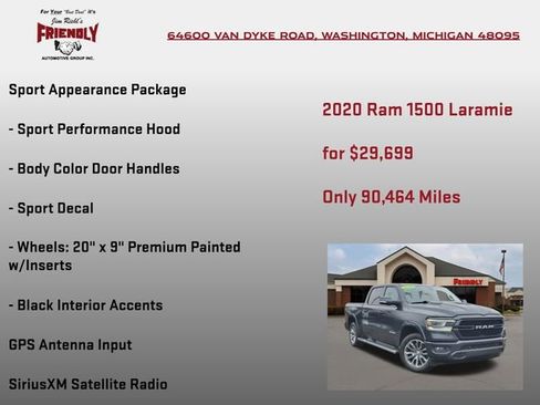 Used 2020 RAM 1500 Laramie w/ Sport Appearance Package AWD/4WD image 15