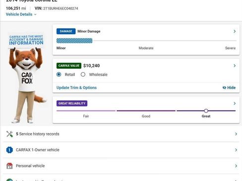 Used 2014 Toyota Corolla S image 3