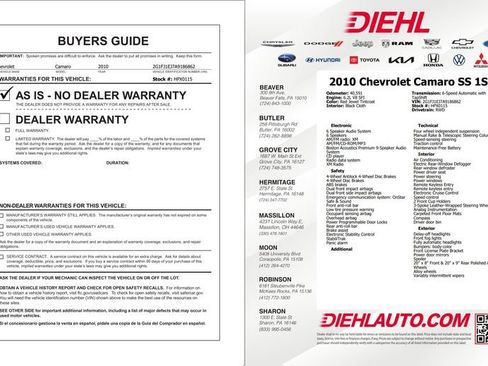Used 2010 Chevrolet Camaro SS RWD image 33