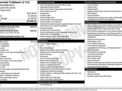 Used 2024 Chevrolet TrailBlazer LS w/ LS Convenience Package image 11