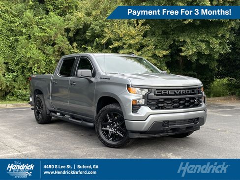Used 2025 Chevrolet Silverado 1500 Custom w/ Turbomax Blackout Package AWD/4WD image 1
