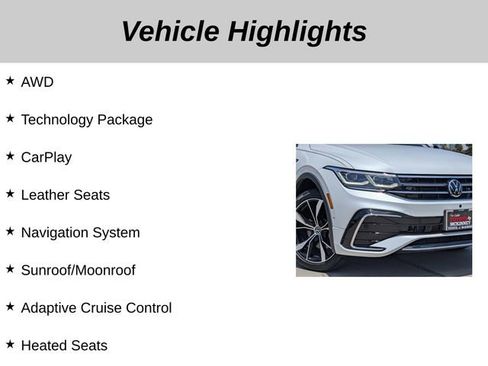 Used 2022 Volkswagen Tiguan SEL R-Line AWD/4WD image 5
