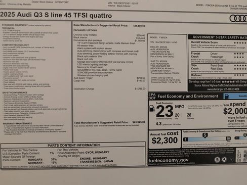 New 2025 Audi Q3 2.0T Premium AWD/4WD image 33