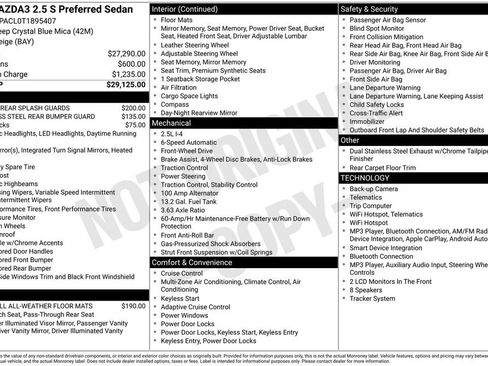 New 2026 MAZDA MAZDA3 2.5 S Sedan w/ Preferred Pkg FWD image 33