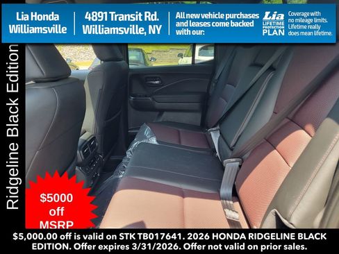 New 2026 Honda Ridgeline Black Edition image 31