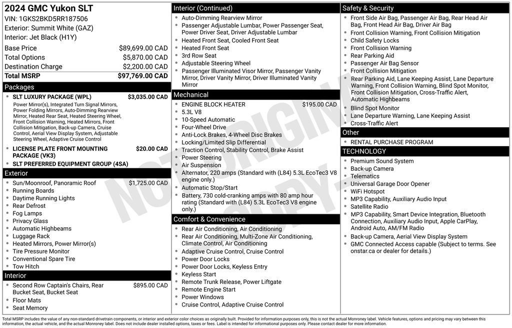 Used 2024 GMC Yukon SLT w/ SLT Luxury Package AWD/4WD image 29