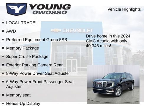 Used 2024 GMC Acadia Denali w/ Super Cruise Package AWD/4WD image 8