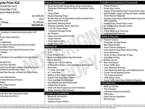 Used 2026 Toyota Prius XLE FWD image 4