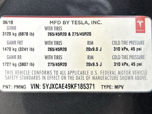 Used 2019 Tesla Model X Performance AWD/4WD image 33