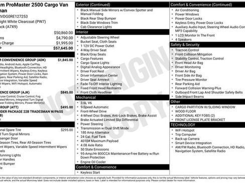 Used 2024 RAM ProMaster 2500 w/ Premium Convenience Group FWD image 19