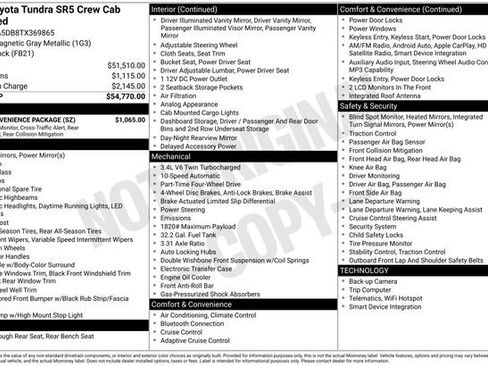 Used 2026 Toyota Tundra SR5 w/ SR5 Convenience Package AWD/4WD image 7