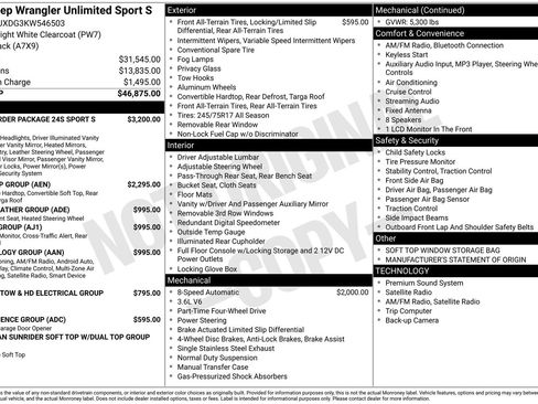 Used 2019 Jeep Wrangler Unlimited Sport S image 36