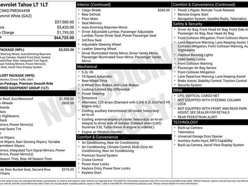 Used 2022 Chevrolet Tahoe LT w/ Luxury Package RWD image 66