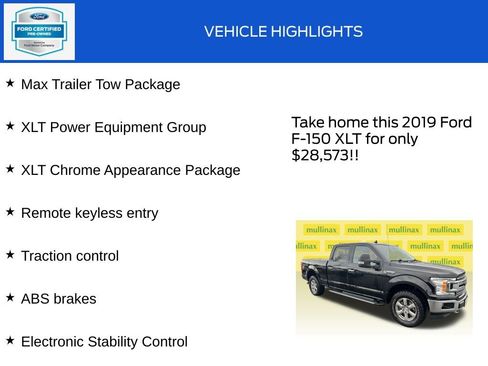 Used 2019 Ford F150 XLT w/ Equipment Group 302A Luxury image 18
