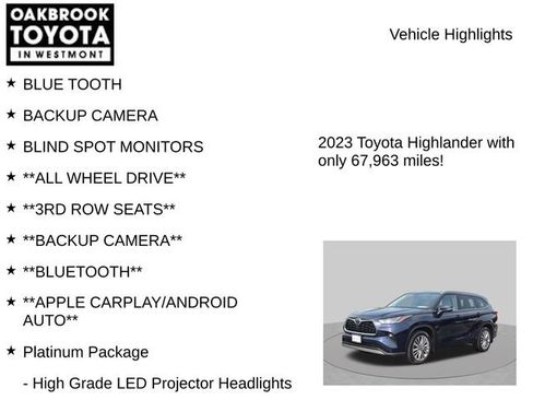 Used 2023 Toyota Highlander Platinum AWD/4WD image 5
