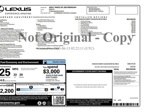Used 2023 Lexus RX 350 Premium Plus w/ Cold Area Package FWD image 2