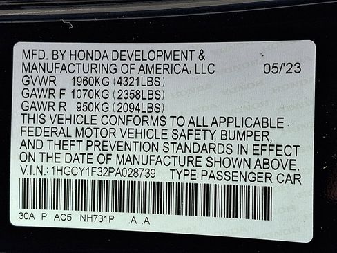 Certified 2023 Honda Accord EX image 28