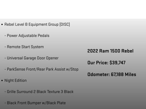 Used 2022 RAM 1500 Rebel w/ Rebel Level B Equipment Group AWD/4WD image 28