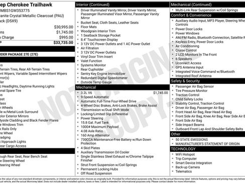 Used 2016 Jeep Cherokee Trailhawk image 3