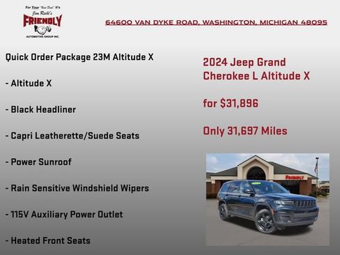 Used 2024 Jeep Grand Cherokee L Altitude AWD/4WD image 5