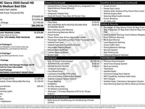 Used 2022 GMC Sierra 3500 Denali w/ Technology Package AWD/4WD image 36