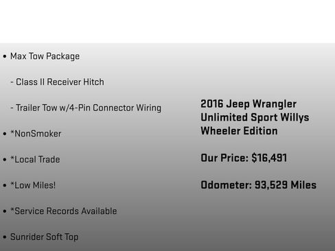 Used 2016 Jeep Wrangler Unlimited Sport image 24