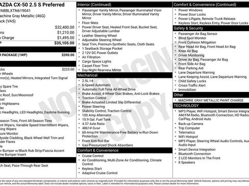 New 2026 MAZDA CX-50 AWD 2.5 S w/ Weather Package image 32