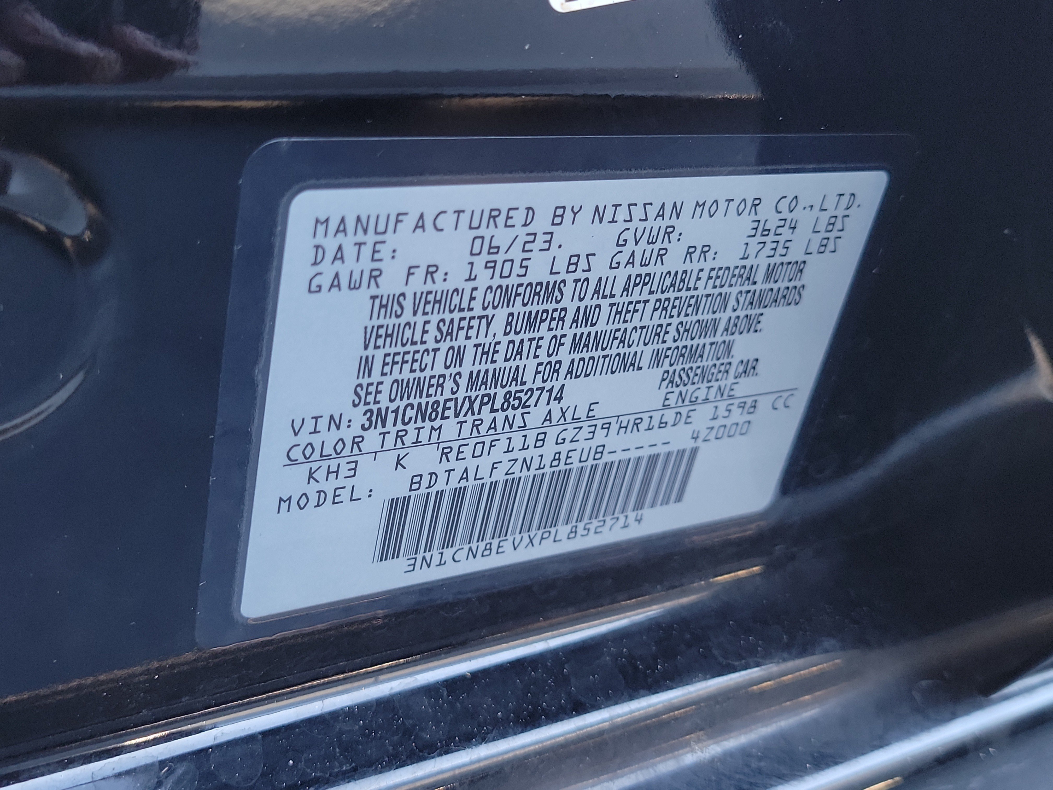 Certified 2023 Nissan Versa SV FWD image 30