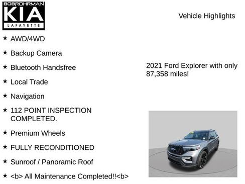 Used 2021 Ford Explorer ST w/ Equipment Group 401A AWD/4WD image 8