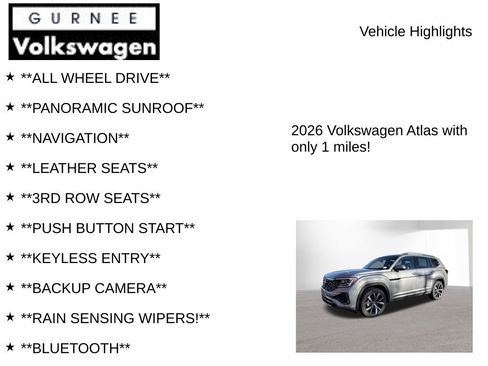 New 2026 Volkswagen Atlas SEL Premium R-Line AWD/4WD image 7