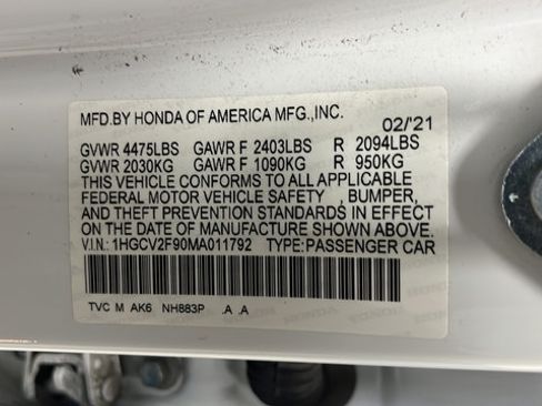 Used 2021 Honda Accord Touring image 29