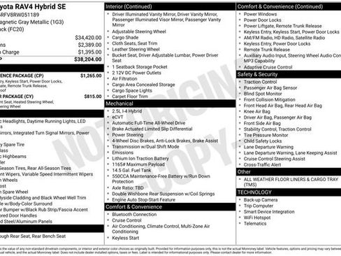 Used 2024 Toyota RAV4 SE w/ Convenience Package AWD/4WD image 9