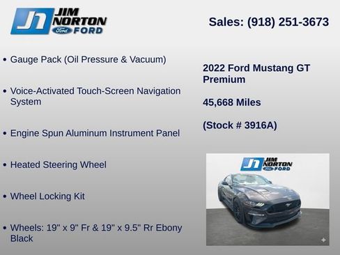 Used 2022 Ford Mustang GT Premium w/ GT Performance Package RWD image 18