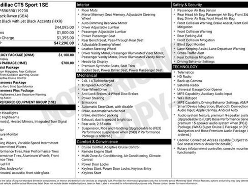 Certified 2024 Cadillac CT5 Sport w/ Technology Package RWD image 2