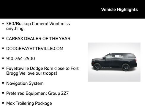 Used 2022 Chevrolet Tahoe Z71 w/ Luxury Package AWD/4WD image 5