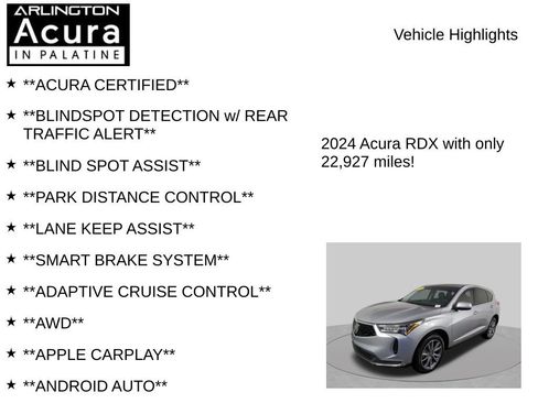 Used 2024 Acura RDX w/ Technology Package AWD/4WD image 7