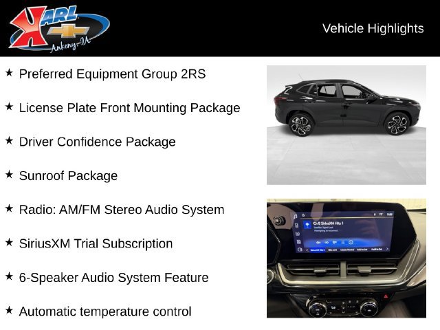 Used 2025 Chevrolet Trax RS w/ Sunroof Package FWD image 2