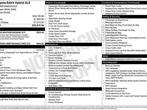 Used 2021 Toyota RAV4 XLE w/ XLE Grade Weather Package AWD/4WD image 15