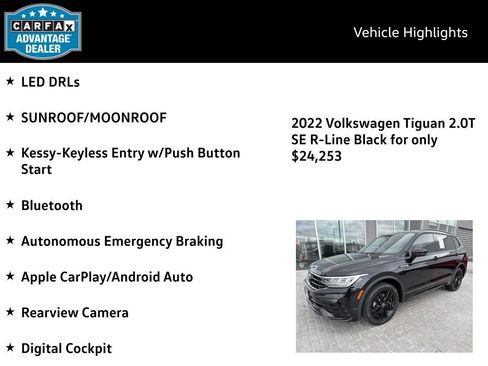Certified 2022 Volkswagen Tiguan SE R-Line AWD/4WD image 4