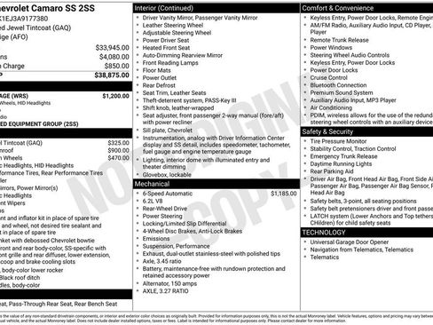 Used 2010 Chevrolet Camaro SS w/ RS Package image 1