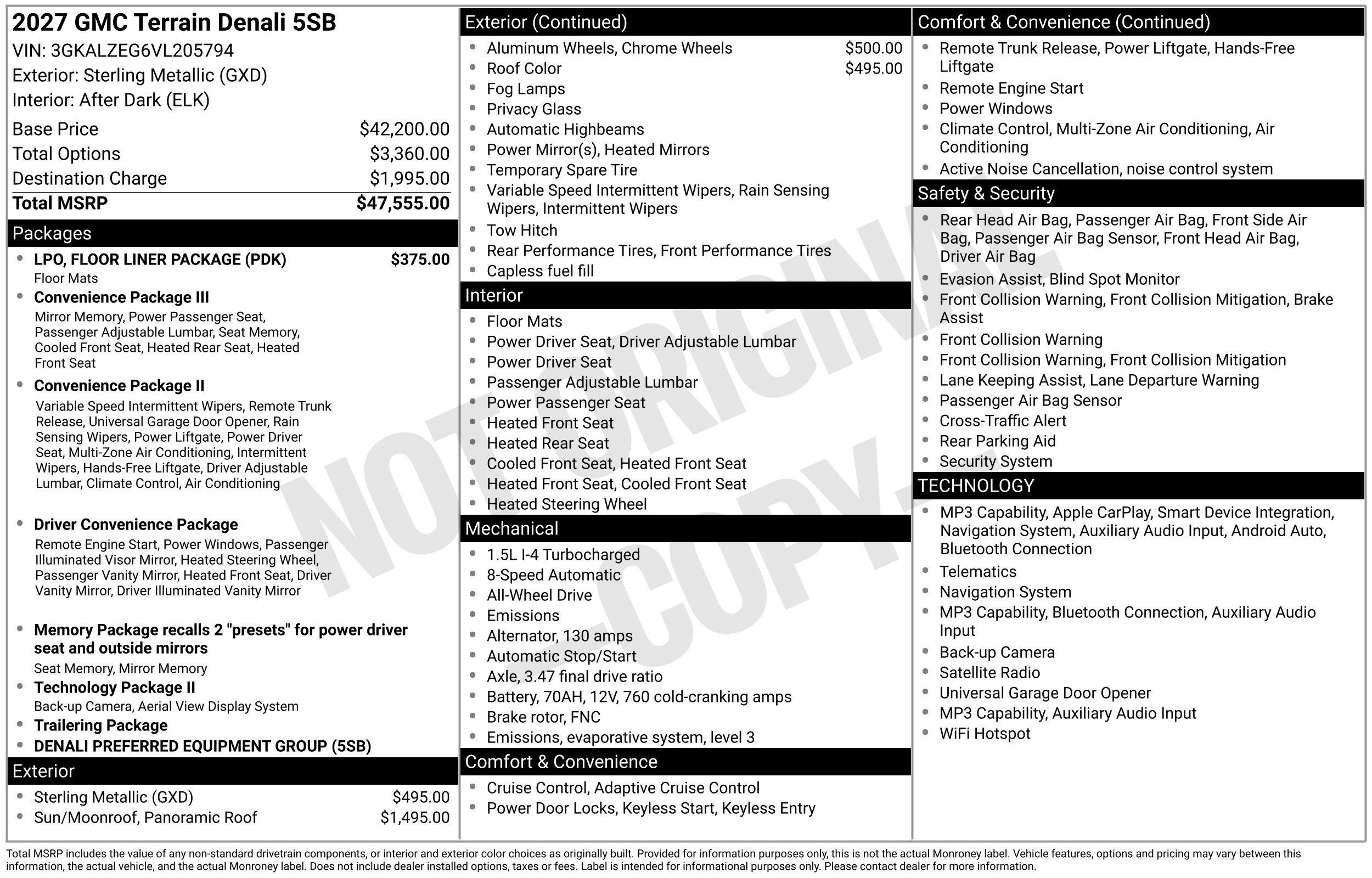 New 2027 GMC Terrain Denali w/ LPO, Floor Liner Package AWD/4WD image 46