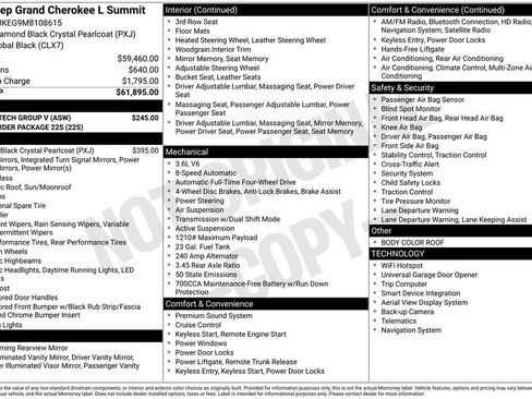 Used 2021 Jeep Grand Cherokee L Summit w/ Luxury Tech Group V image 33