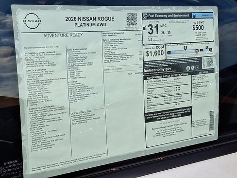 New 2026 Nissan Rogue Platinum image 7