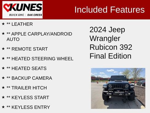 Used 2024 Jeep Wrangler Unlimited Rubicon 392 AWD/4WD image 2