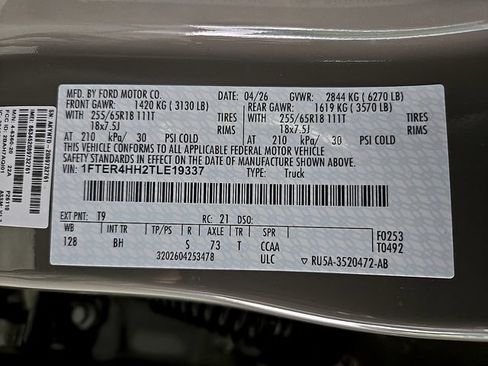 Used 2026 Ford Ranger XLT w/ Equipment Group 301A High AWD/4WD image 21