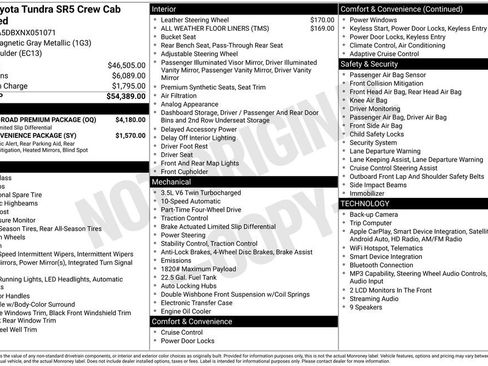 Used 2022 Toyota Tundra SR5 w/ TRD Off-Road Premium Package image 14