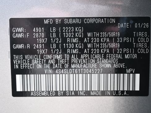 New 2026 Subaru Forester Touring AWD/4WD image 37