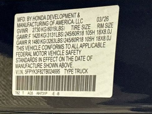 New 2026 Honda Ridgeline Black Edition image 26