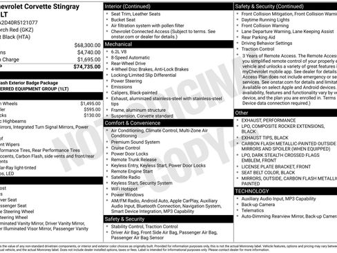 Used 2024 Chevrolet Corvette Stingray Coupe w/ 1LT RWD image 3